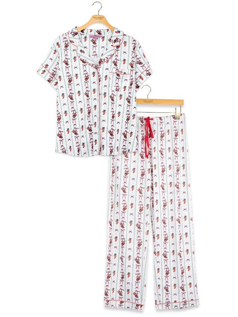 Simply Southern 0226 Christmas Holiday PJ Pants &amp; Button Top Set