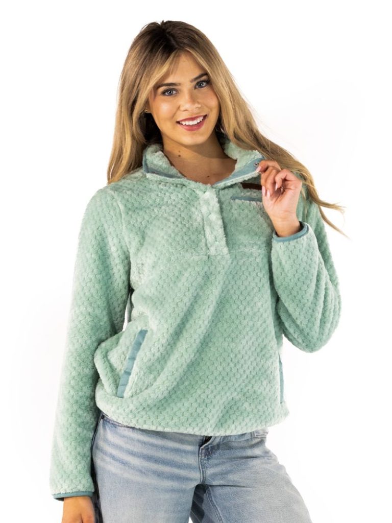 Simply Southern 0226 Long Sleeve Soft Sherpa Pullover Sweatshirt