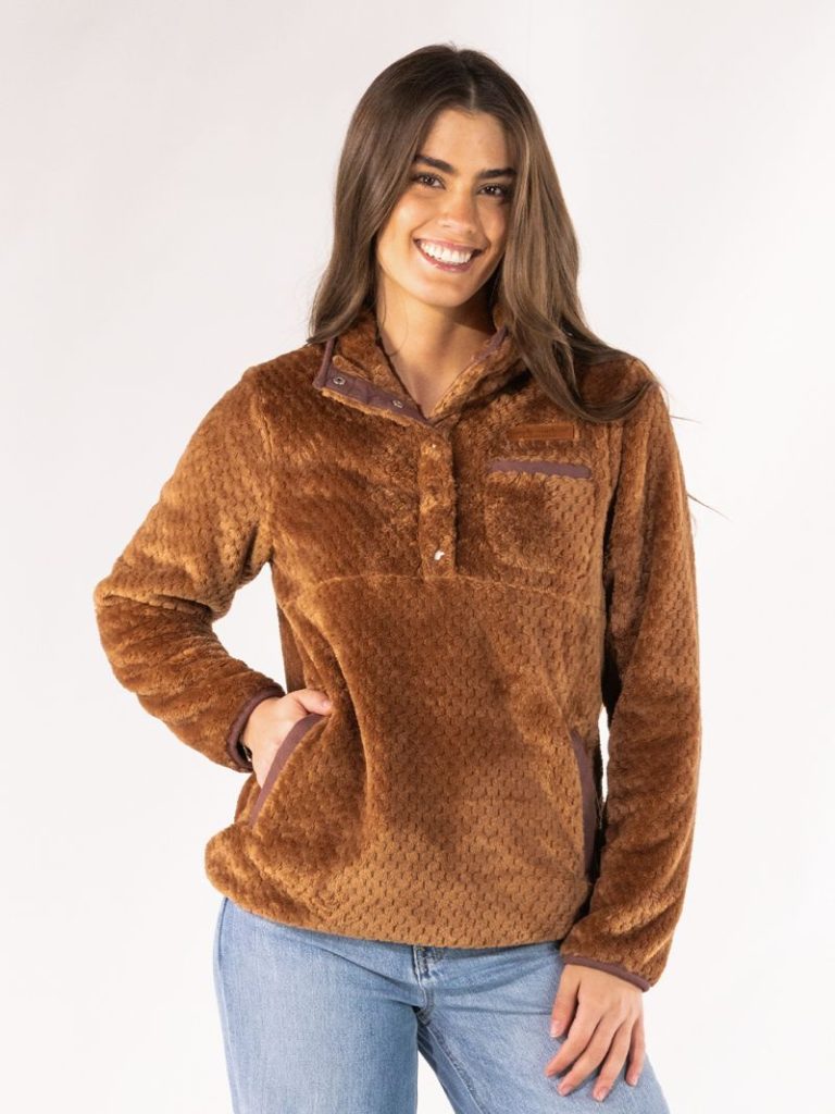 Simply Southern 0226 Long Sleeve Soft Sherpa Pullover Sweatshirt