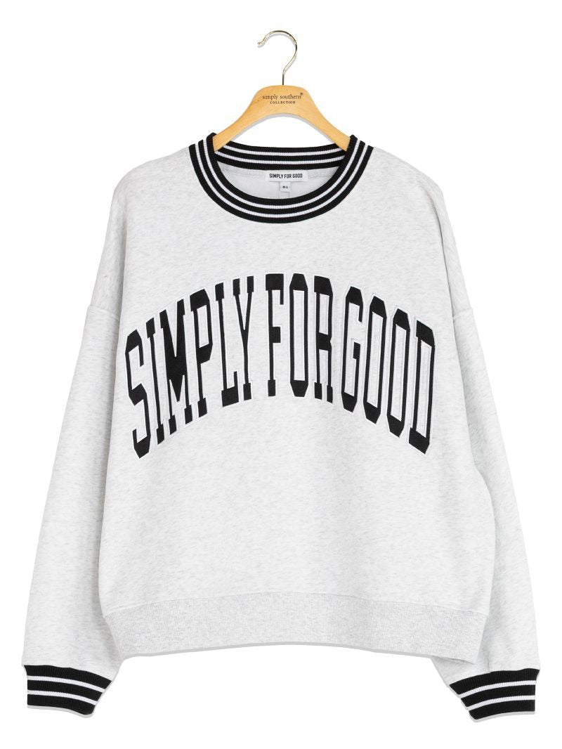 Simply Southern S4G Varsity Pullover Crewneck Sweatshirt