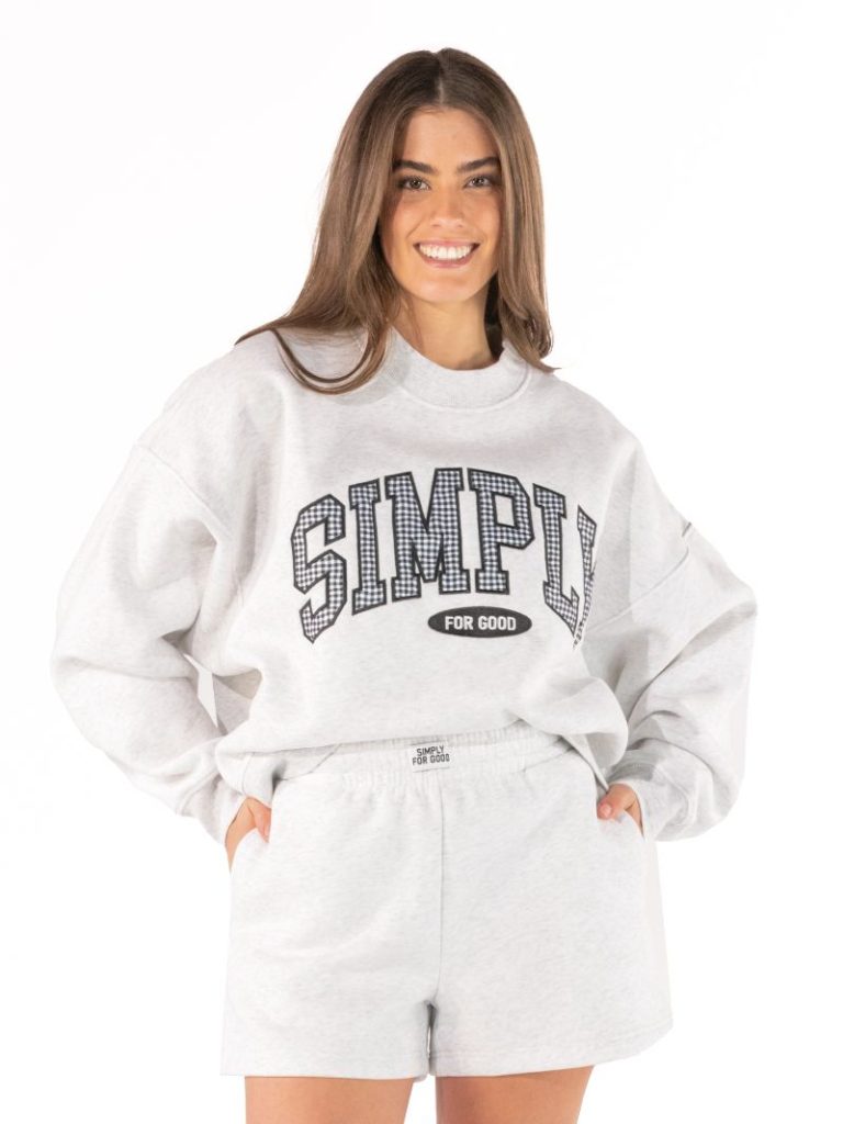 Simply Southern S4G Gingham Pullover Crewneck Sweatshirt