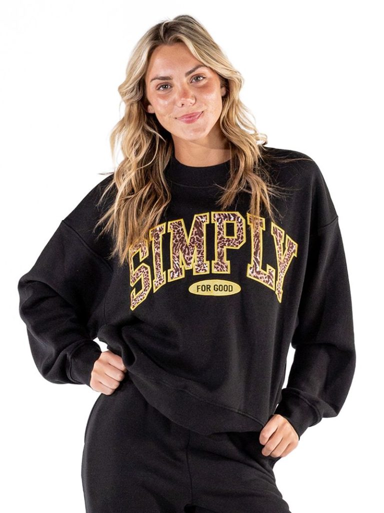 Simply Southern S4G Leopard Pullover Crewneck Sweatshirt
