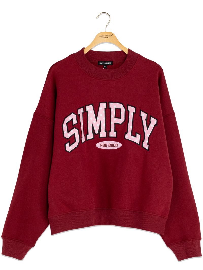 Simply Southern S4G Polka Dot Pullover Crewneck Sweatshirt