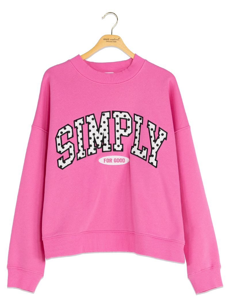 Simply Southern S4G Polka Dot Pullover Crewneck Sweatshirt