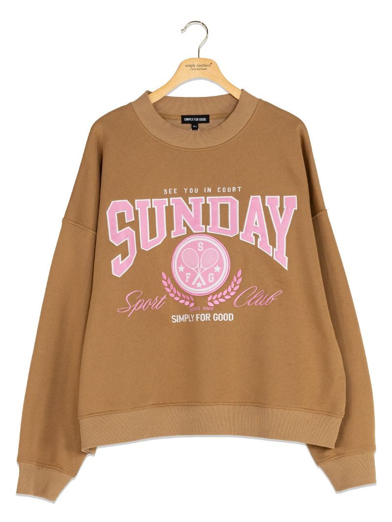 Simply Southern S4G Tan Sunday Pullover Crewneck Sweatshirt
