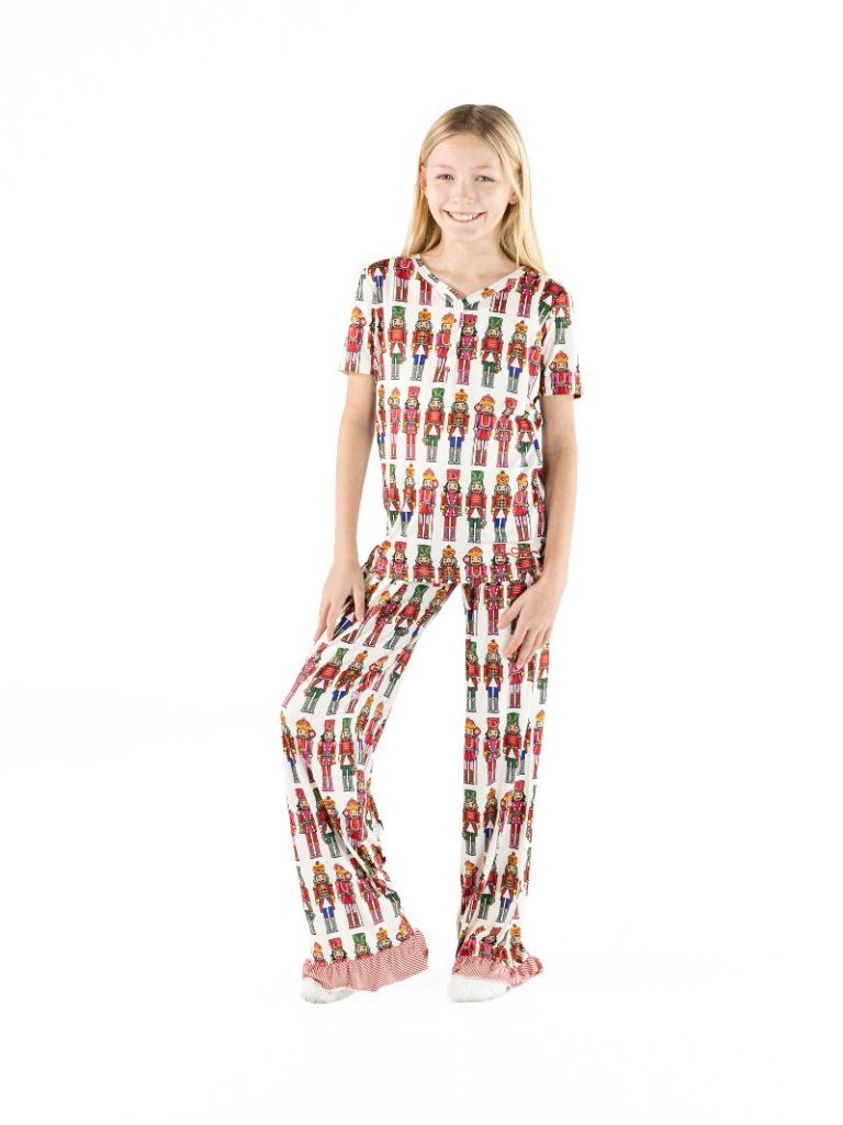 Simply Southern Youth 0226 Holiday PJ Shorts &amp; Button Top Set