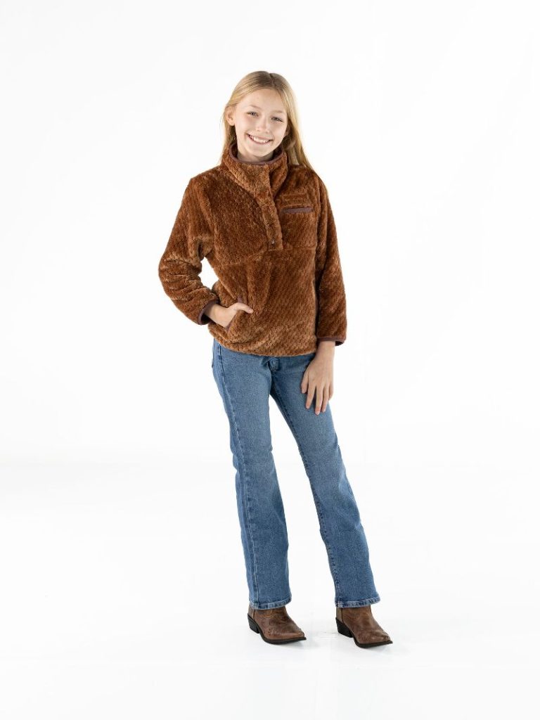 Simply Southern 0226 Long Sleeve Soft Sherpa Pullover Sweatshirt
