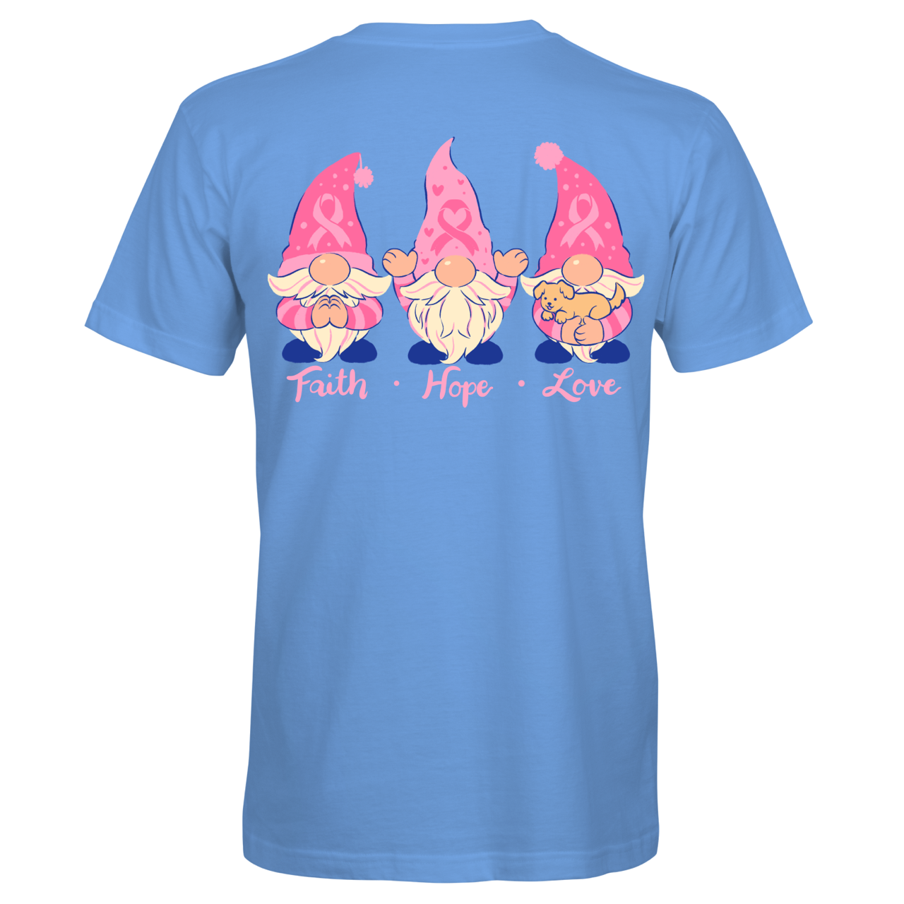 Southern Attitude Gnomes Breast Cancer T-Shirt