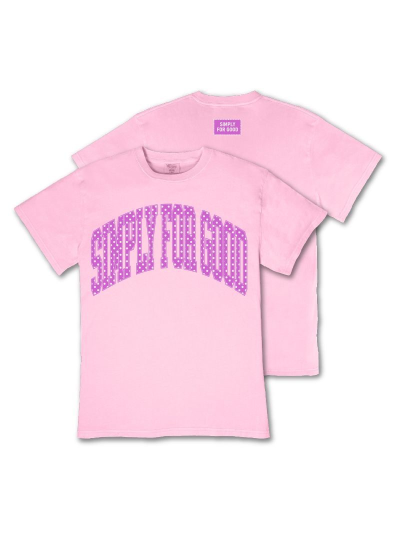 Simply Southern S4G Polka Dot Logo Petal Mineral Washed T-Shirt