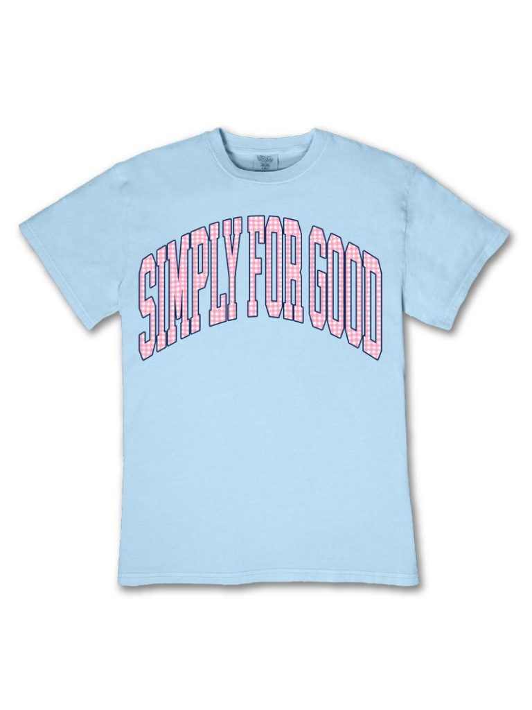 Simply Southern S4G Gingham Pattern Mineral Washed T-Shirt