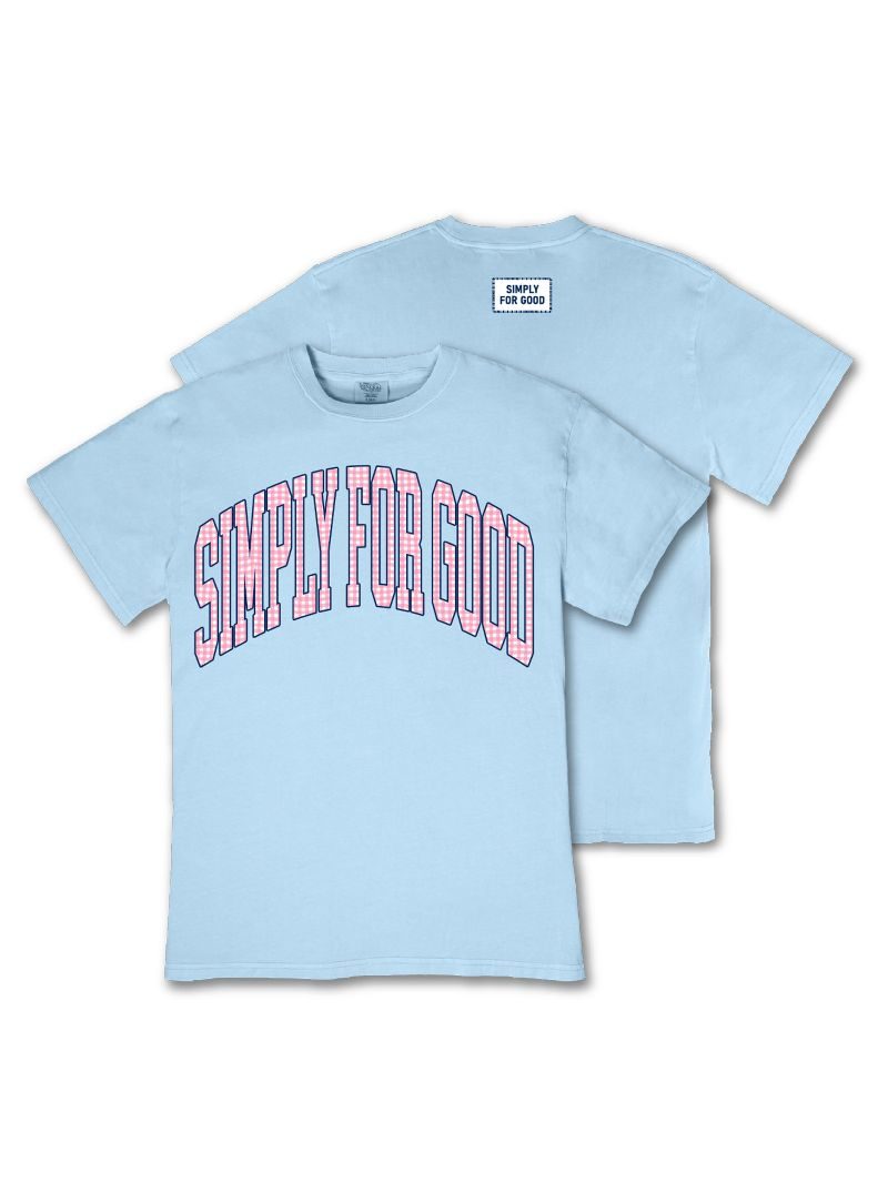 Simply Southern S4G Gingham Pattern Mineral Washed T-Shirt