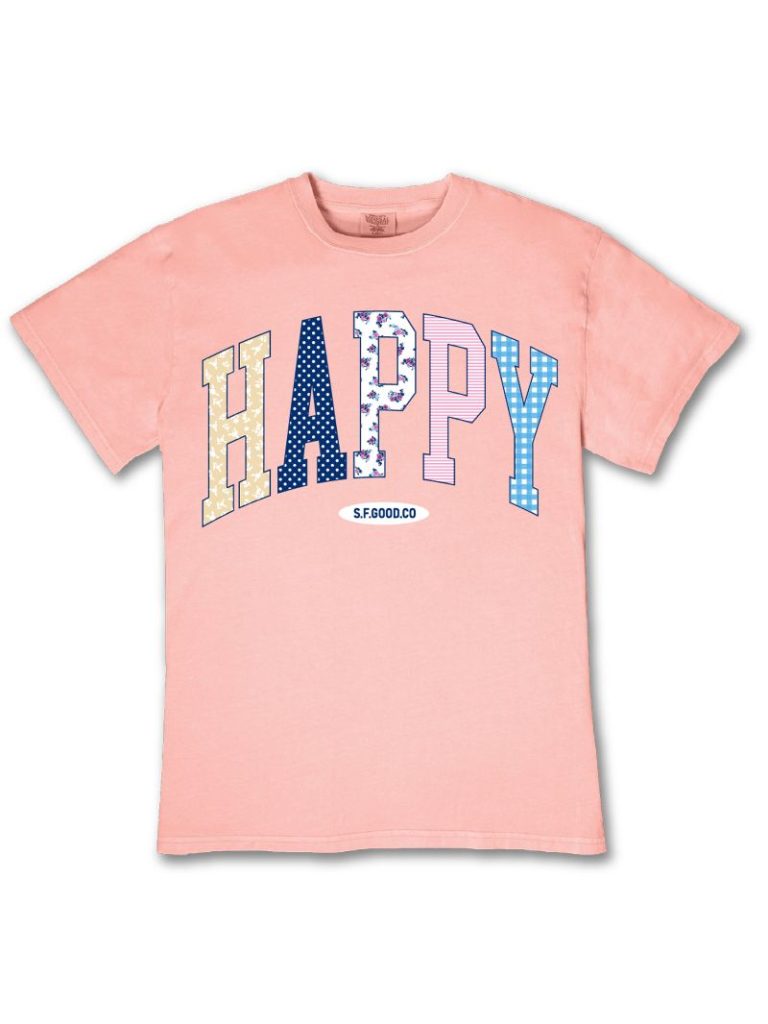 Simply Southern S4G Happy Pattern Mineral Washed T-Shirt