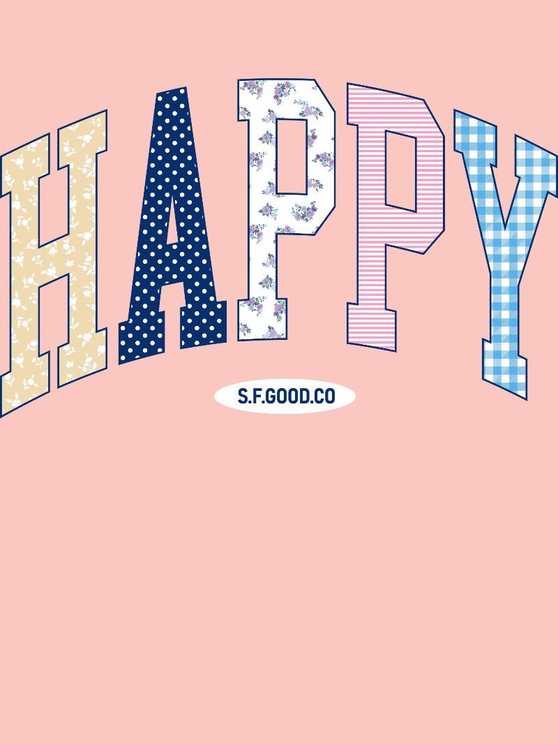 Simply Southern S4G Happy Pattern Mineral Washed T-Shirt