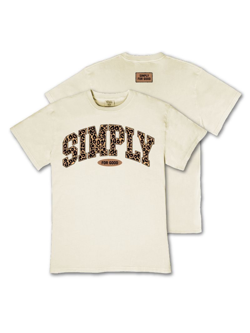 Simply Southern S4G Leopard Logo Mineral Washed T-Shirt
