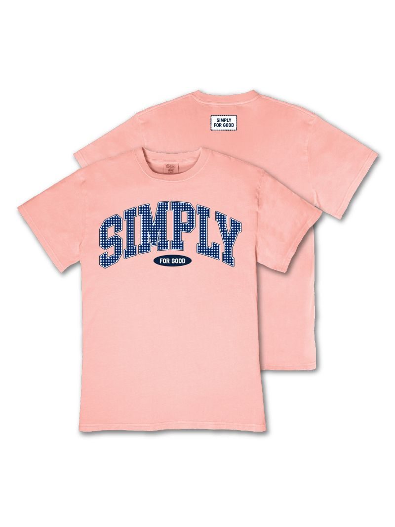 Simply Southern S4G Plaid Logo Mineral Washed T-Shirt