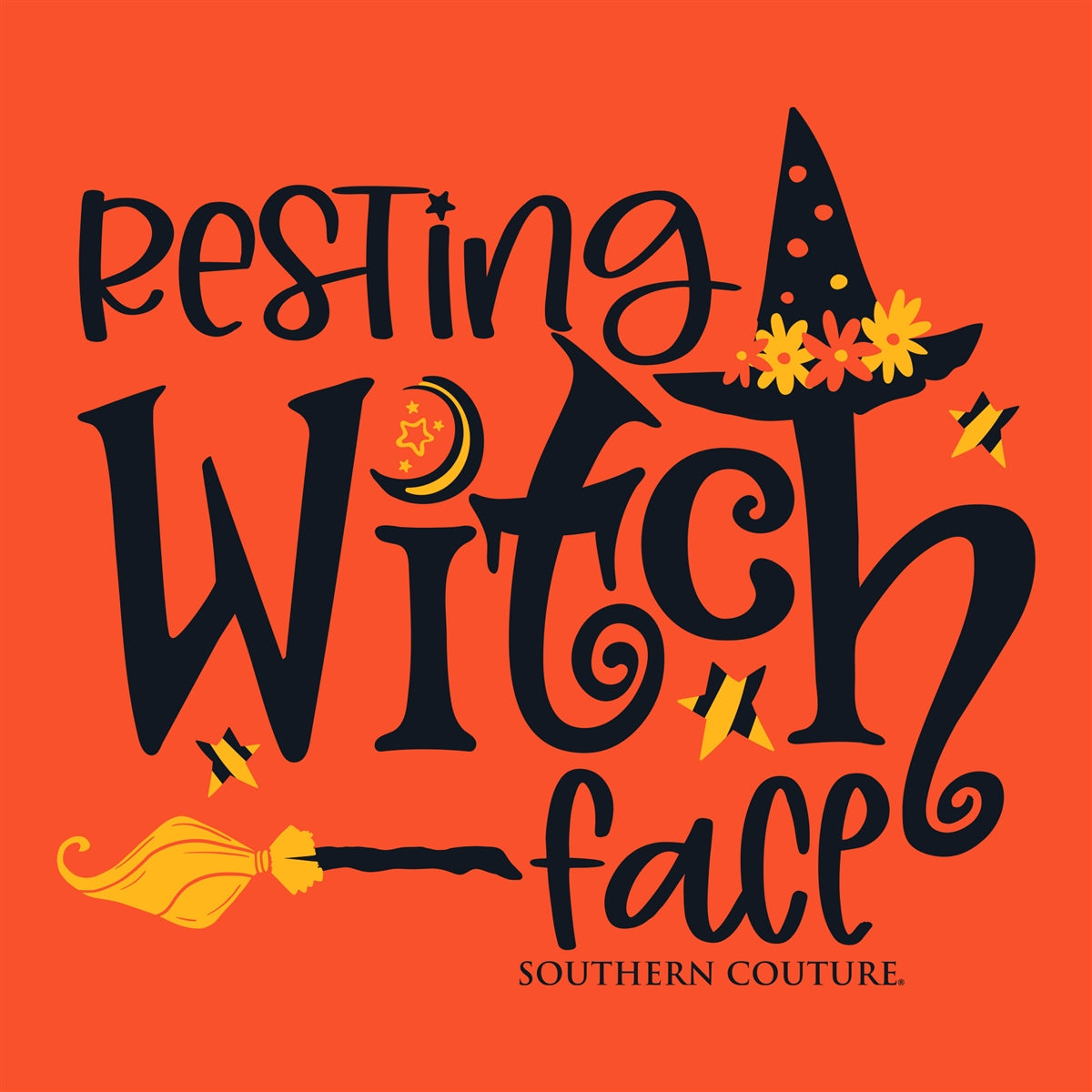 SALE Southern Couture Resting Witch Face Fall Soft Long Sleeve T-Shirt