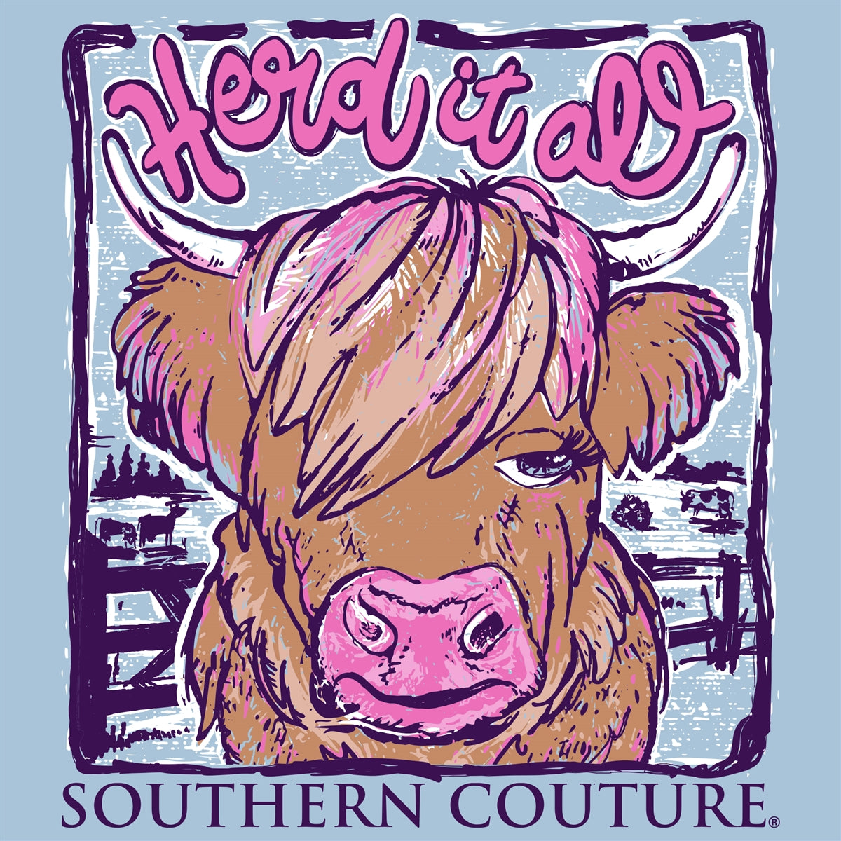 Southern Couture Classic Herd It All Cow T-Shirt