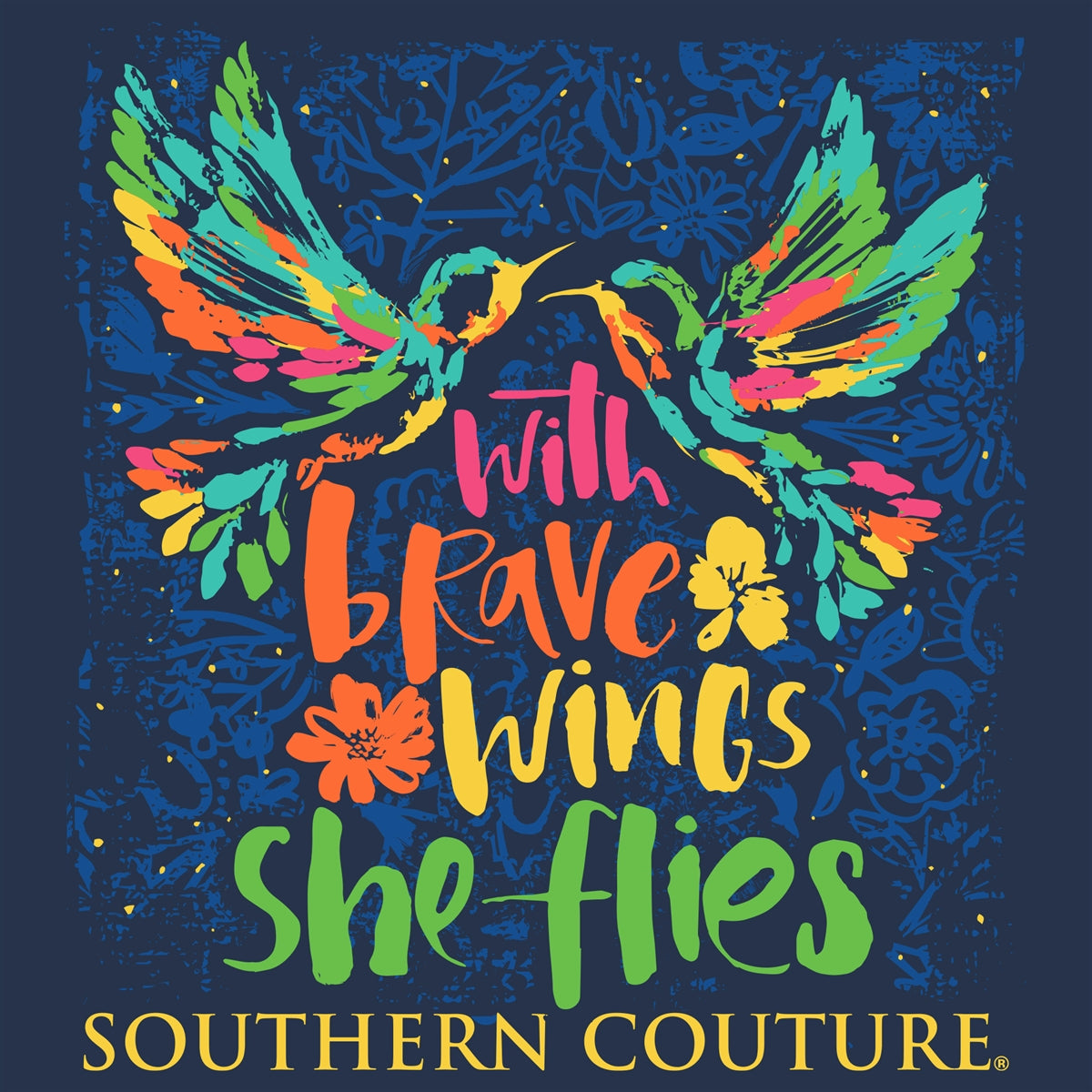 Southern Couture With Brave Wings Comfort Colors T-Shirt - SimplyCuteTees