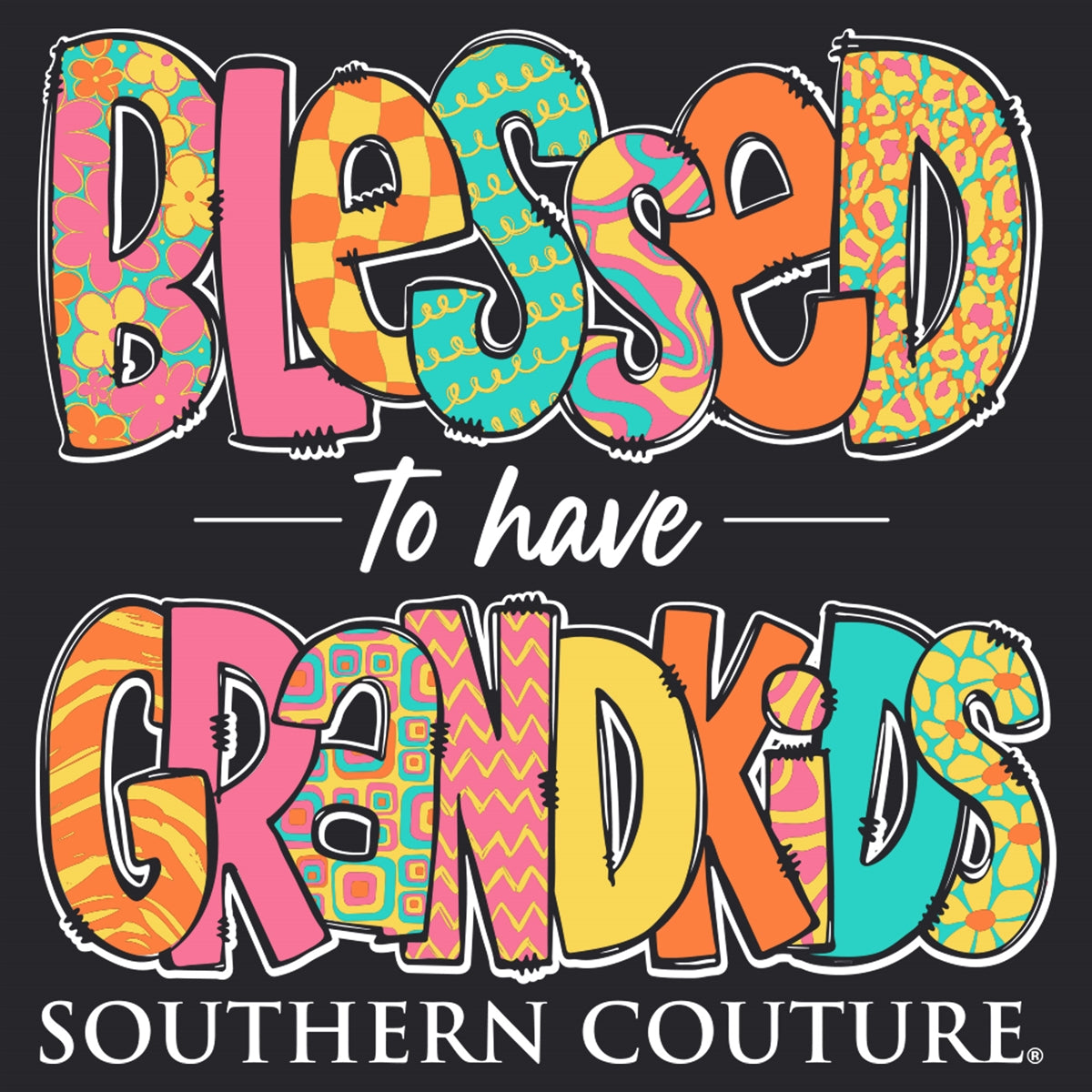 Southern Couture Classic Blessed to Have Grandkids T-Shirt - SimplyCuteTees