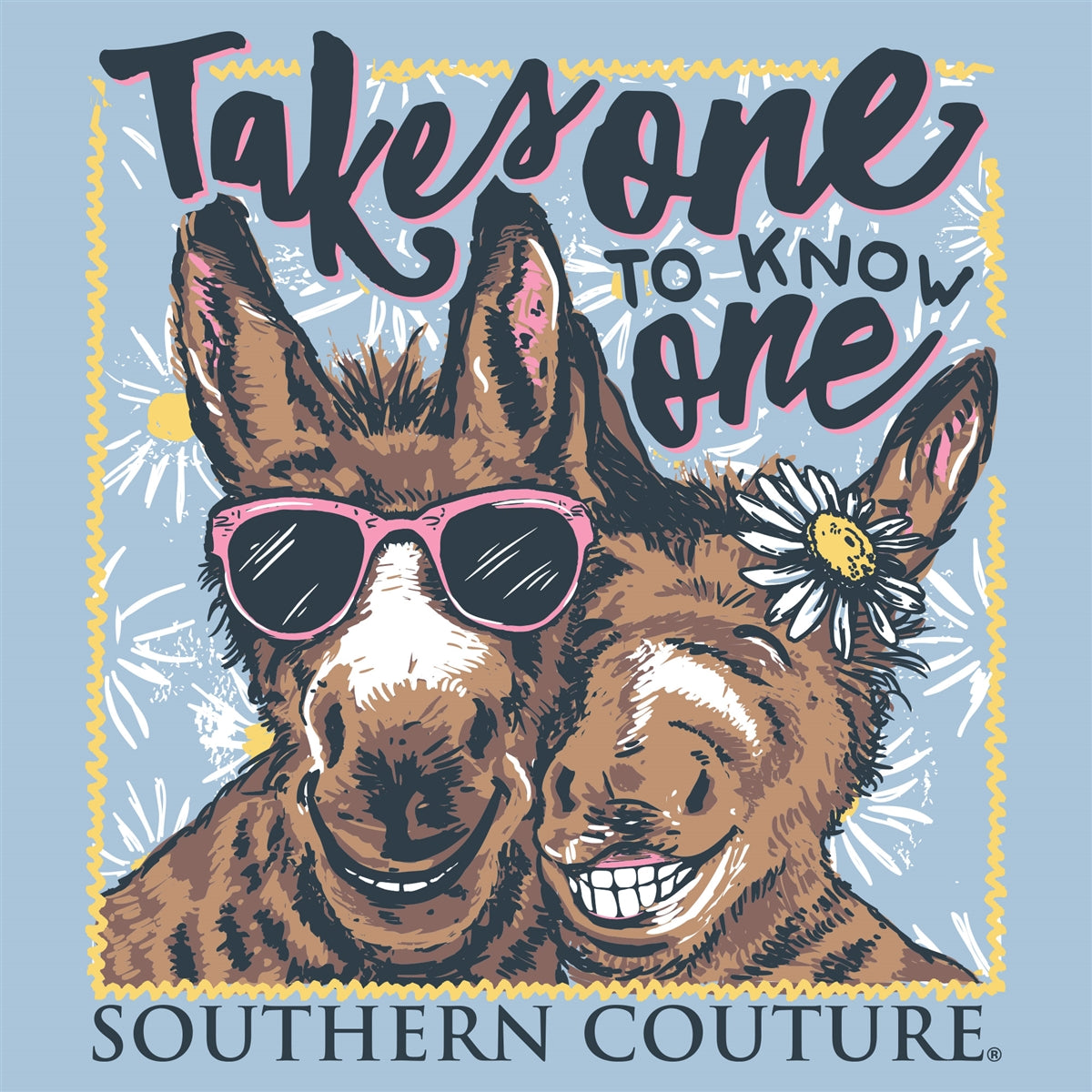 Southern Couture Classic Takes One to Know One Donkey T-Shirt