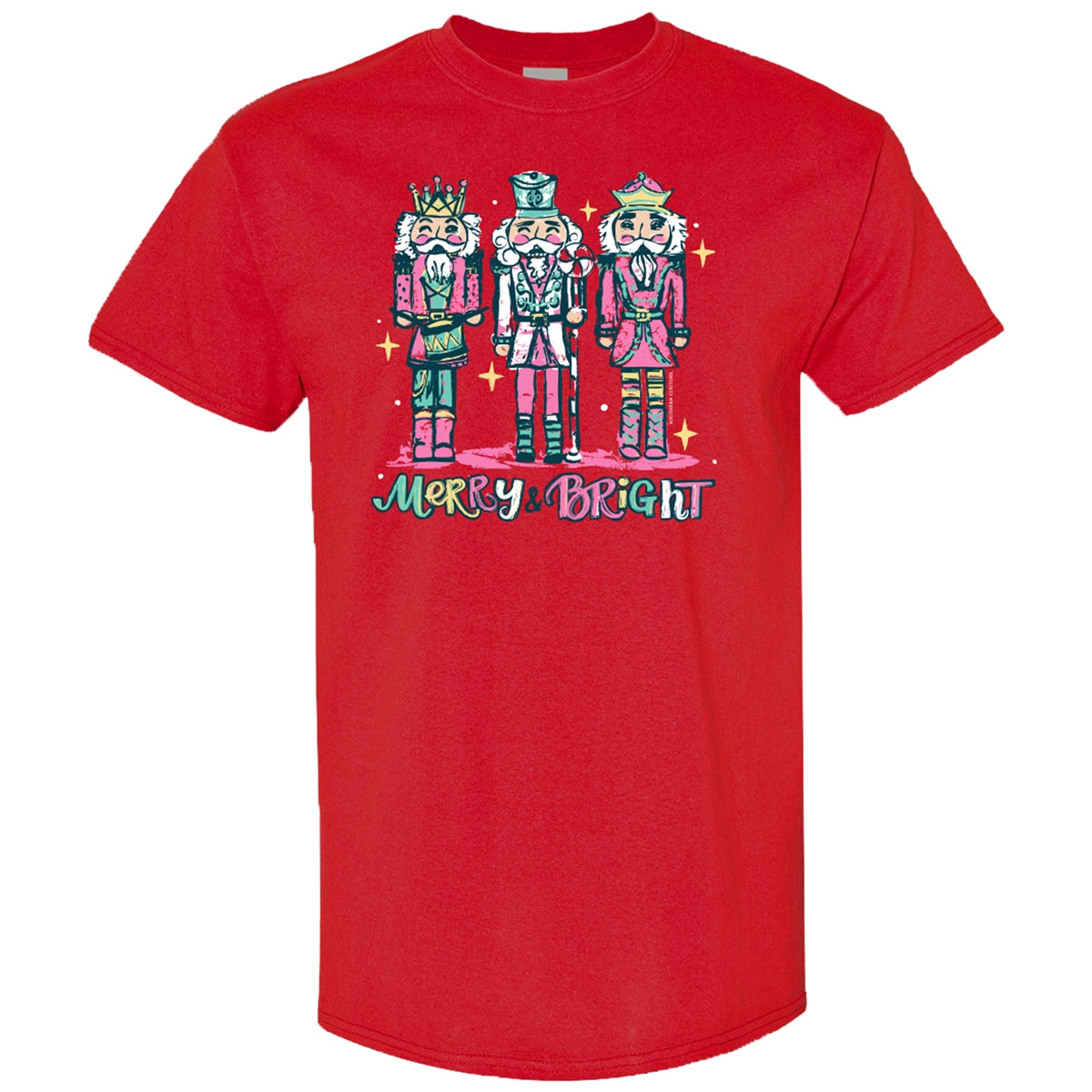Southern Couture Merry & Bright Nutcracker Holiday Soft T-Shirt