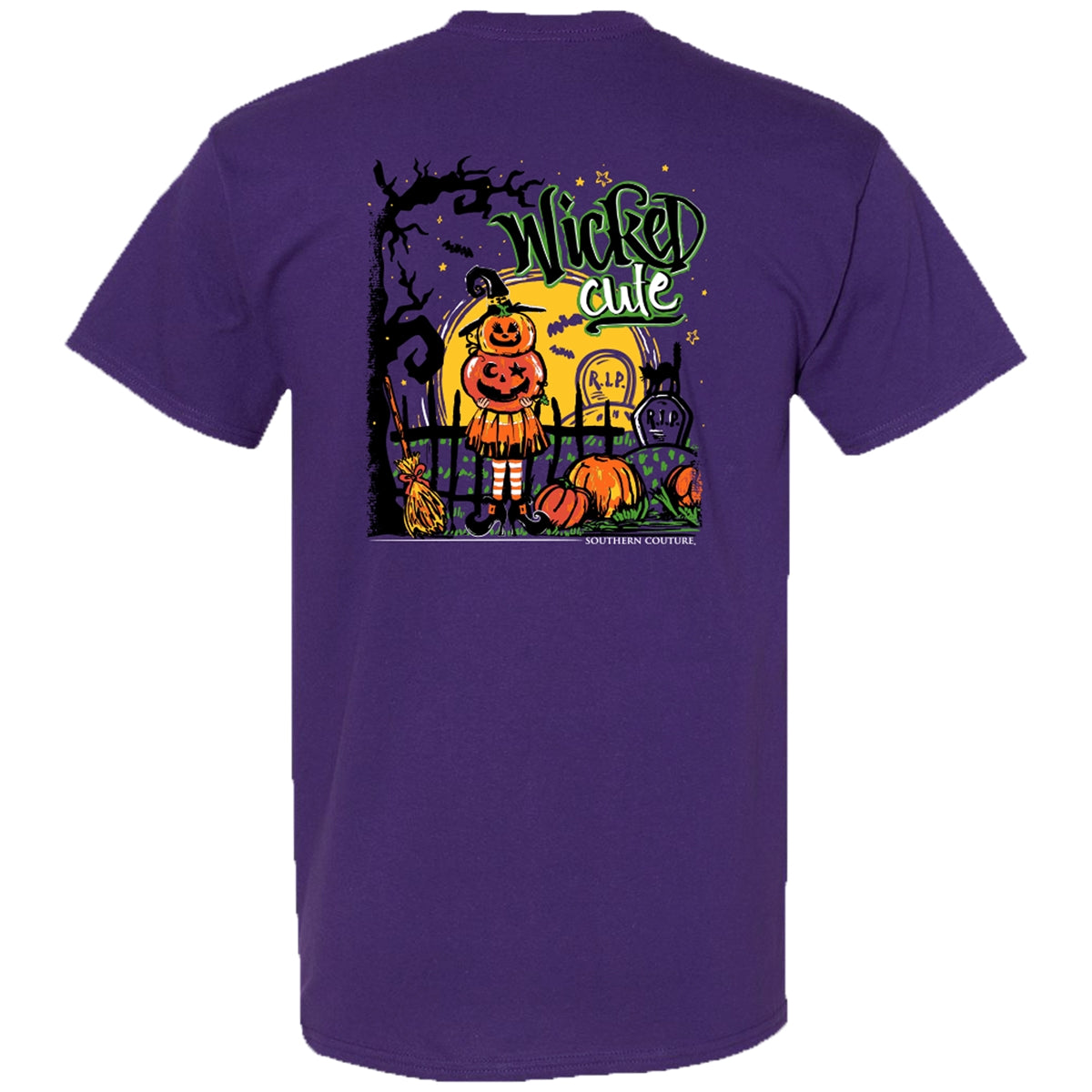 Southern Couture Classic Wicked Cute Pumpkin Fall T-Shirt - SimplyCuteTees