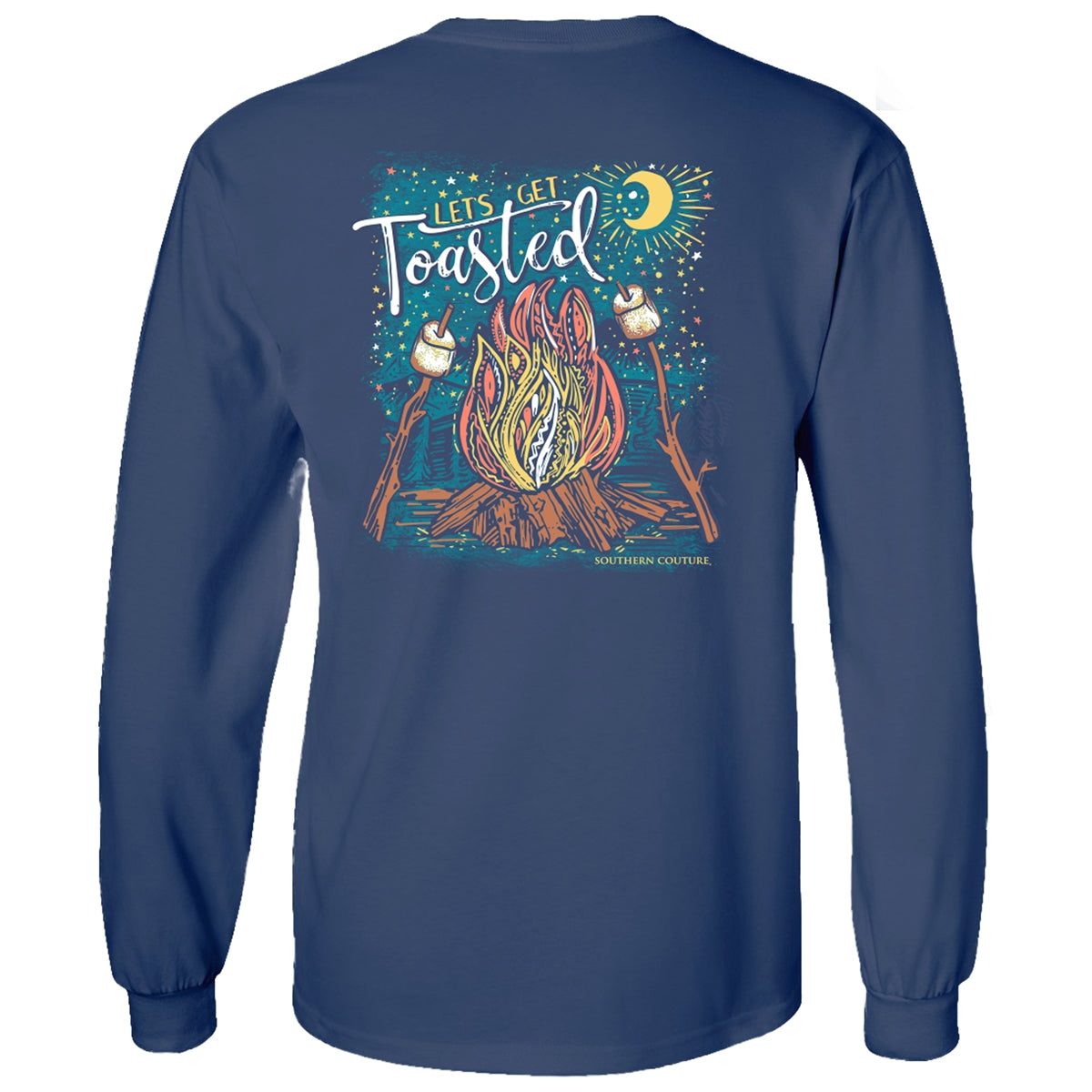 Southern Couture Let's Get Toasted Fall Comfort Colors Long Sleeve T-Shirt