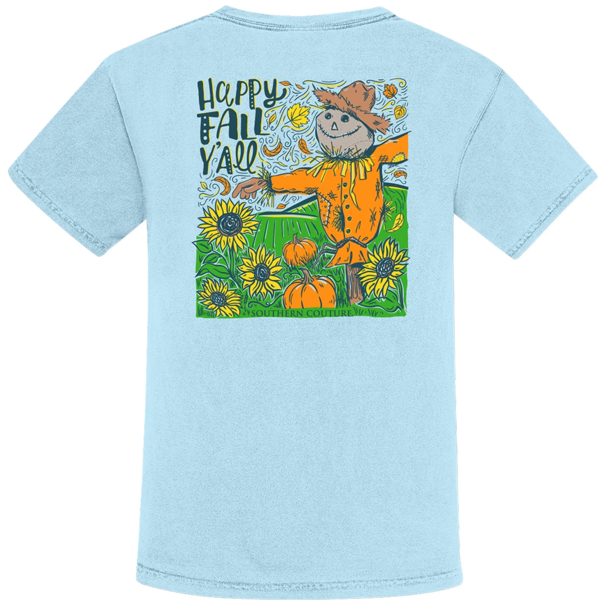 Southern Couture Classic Happy Fall Y'all Scarecrow T-Shirt