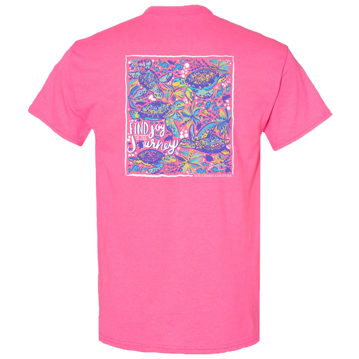 Southern Couture Classic Find Joy Turtle T-Shirt - SimplyCuteTees