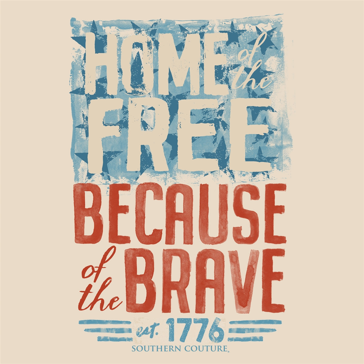 Southern Couture Classic Home Of The Free USA T-Shirt - SimplyCuteTees
