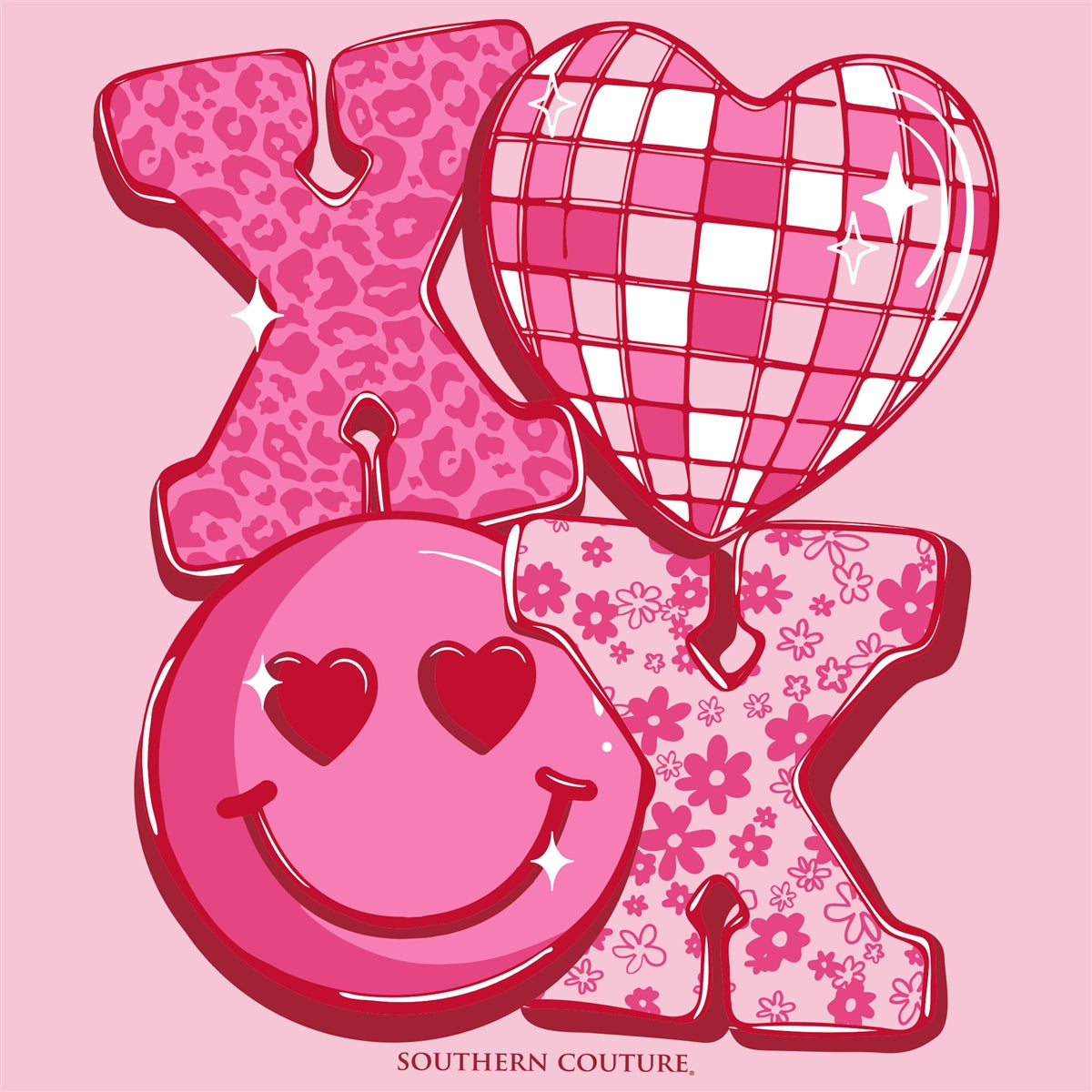 Southern Couture Classic Pattern XOXO T-Shirt