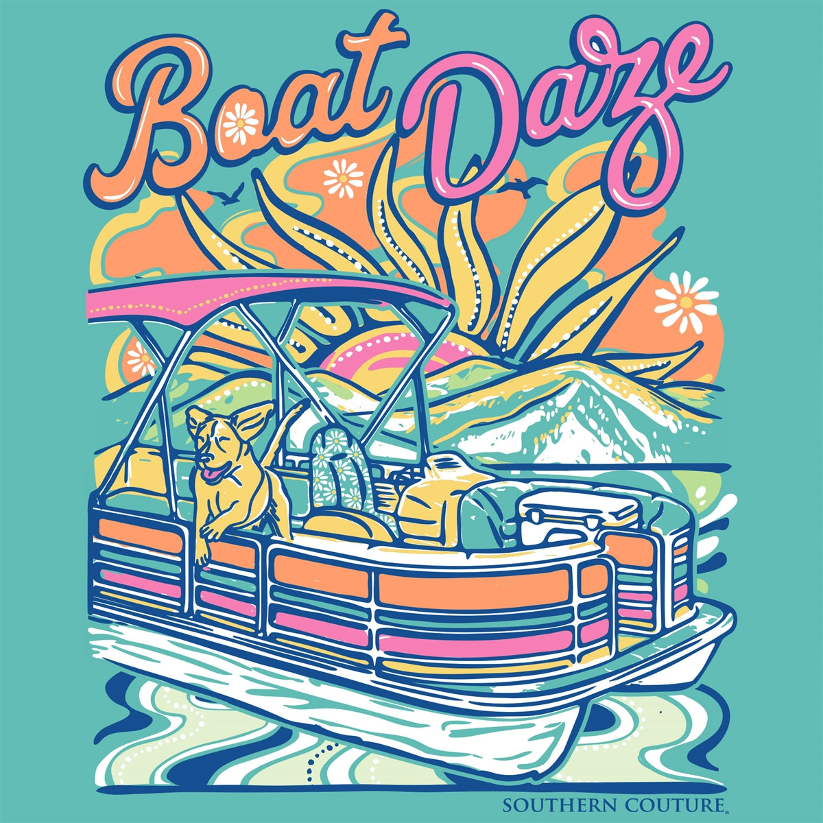 Southern Couture Boat Daze Comfort Colors T-Shirt - SimplyCuteTees