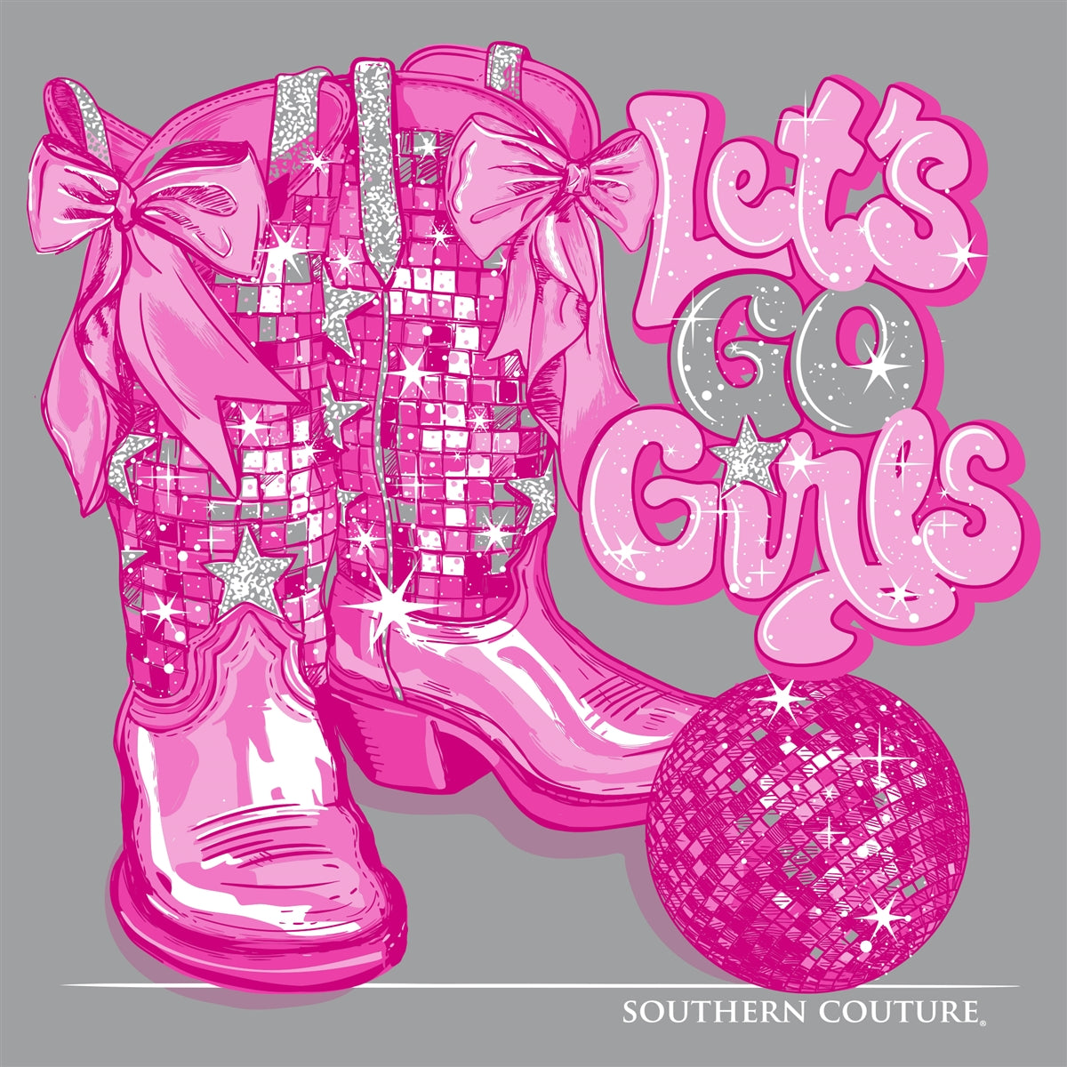 Southern Couture Classic Let's Go Girls T-Shirt - SimplyCuteTees