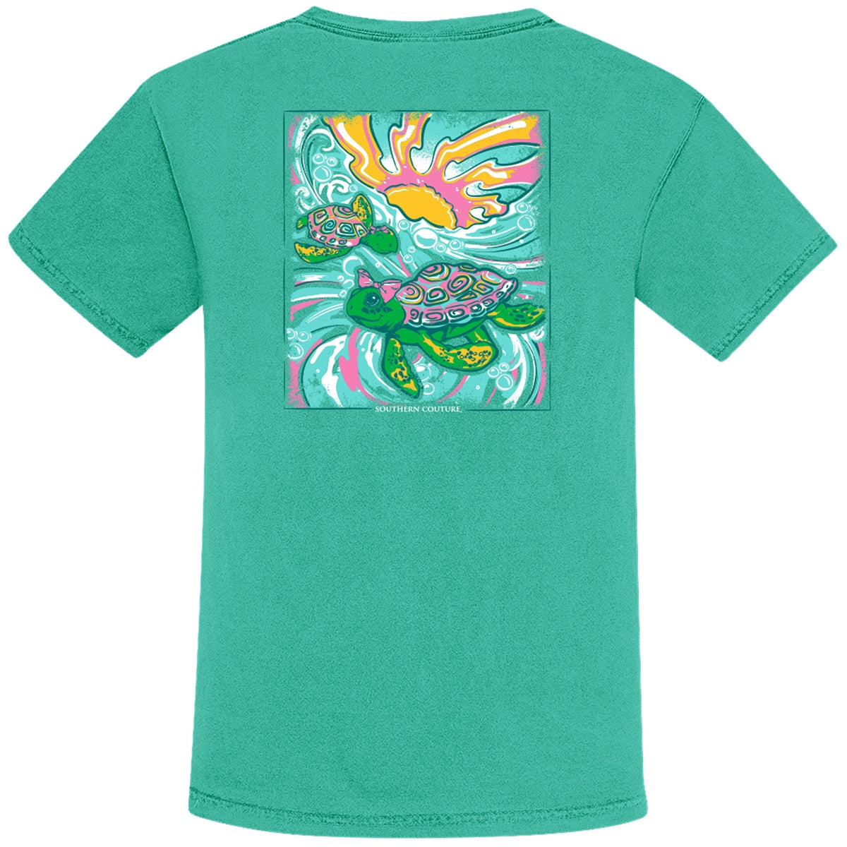 Southern Couture Sunshine Swimming Turtles Comfort Colors T-Shirt - SimplyCuteTees