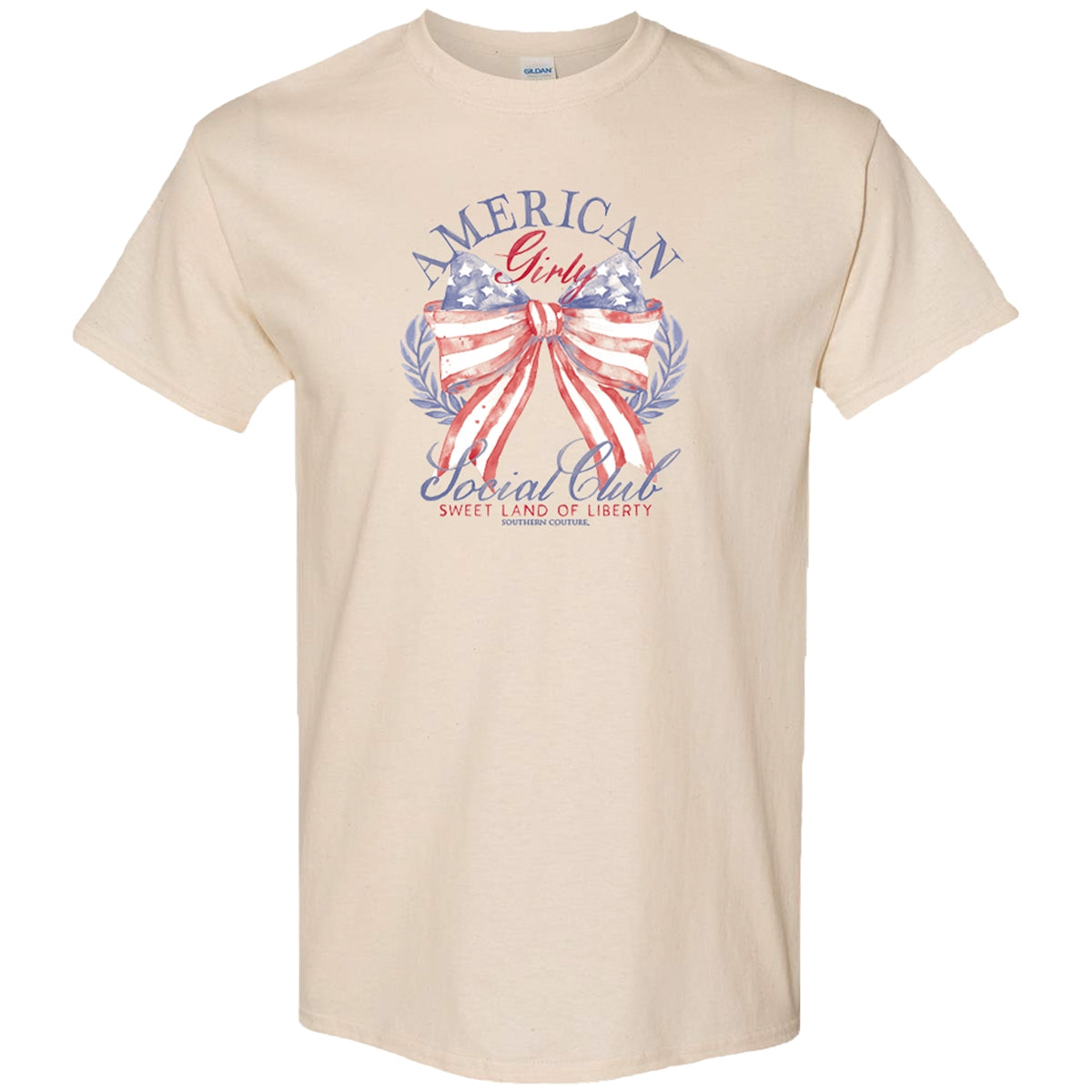 Southern Couture Soft American Girly Social Club USA T-Shirt - SimplyCuteTees
