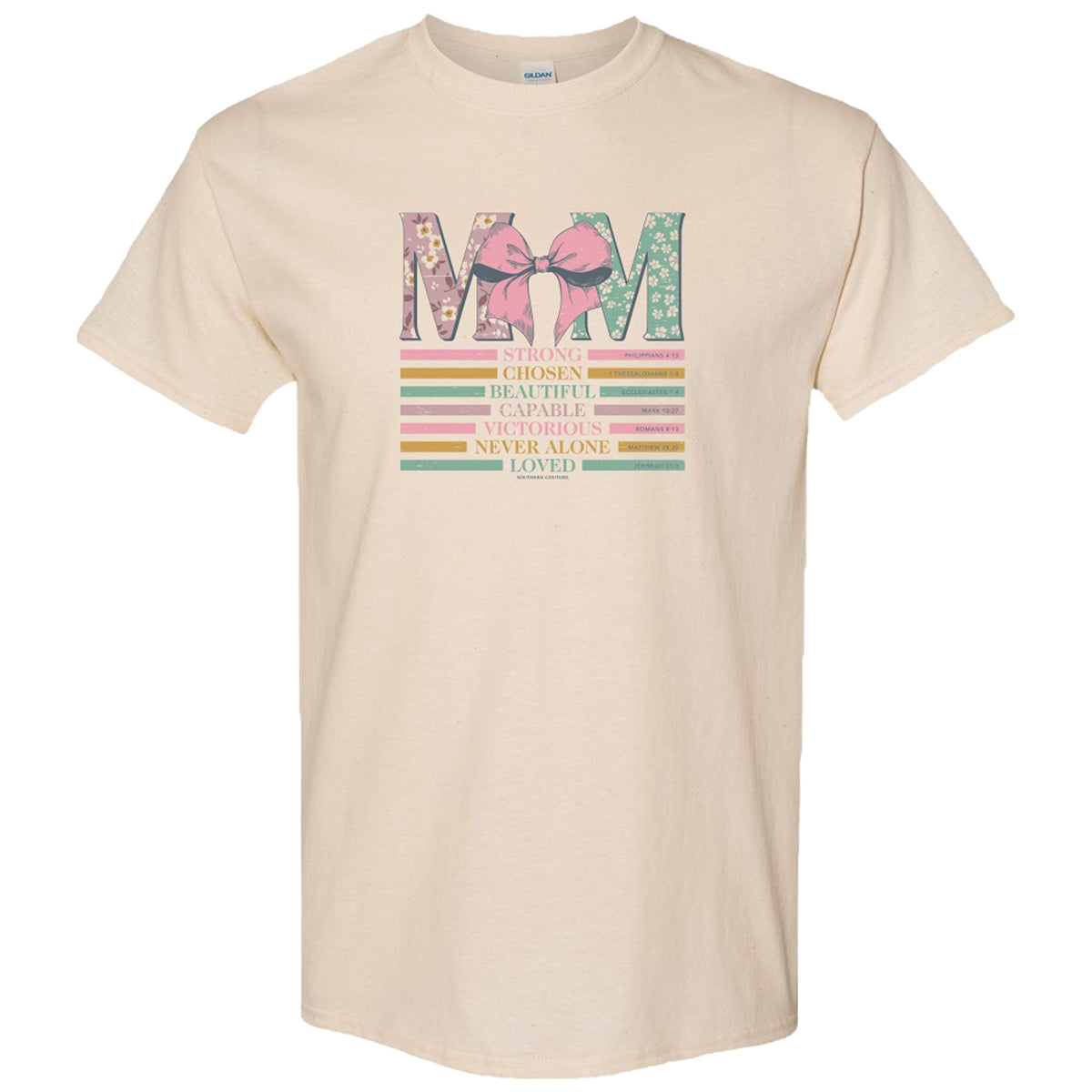 Southern Couture Soft Mom With Bow T-Shirt - SimplyCuteTees