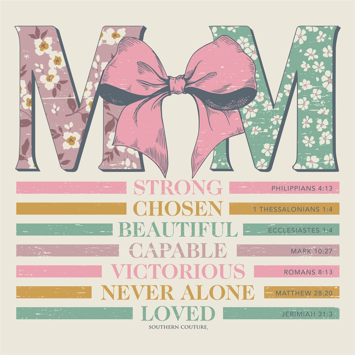 Southern Couture Soft Mom With Bow T-Shirt - SimplyCuteTees