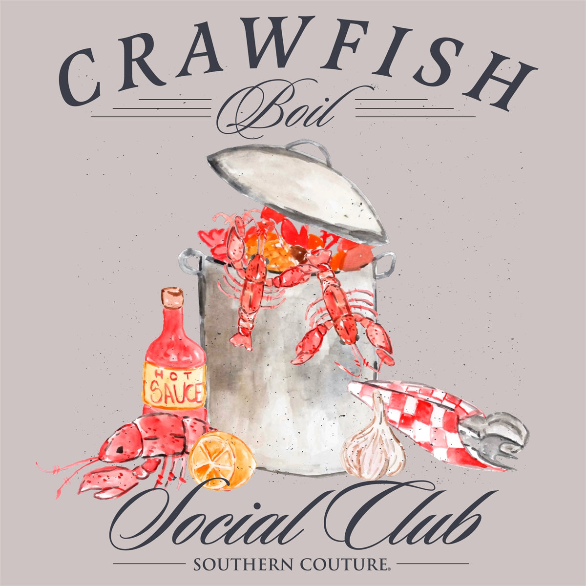 Southern Couture Soft Crawfish Social Club T-Shirt - SimplyCuteTees