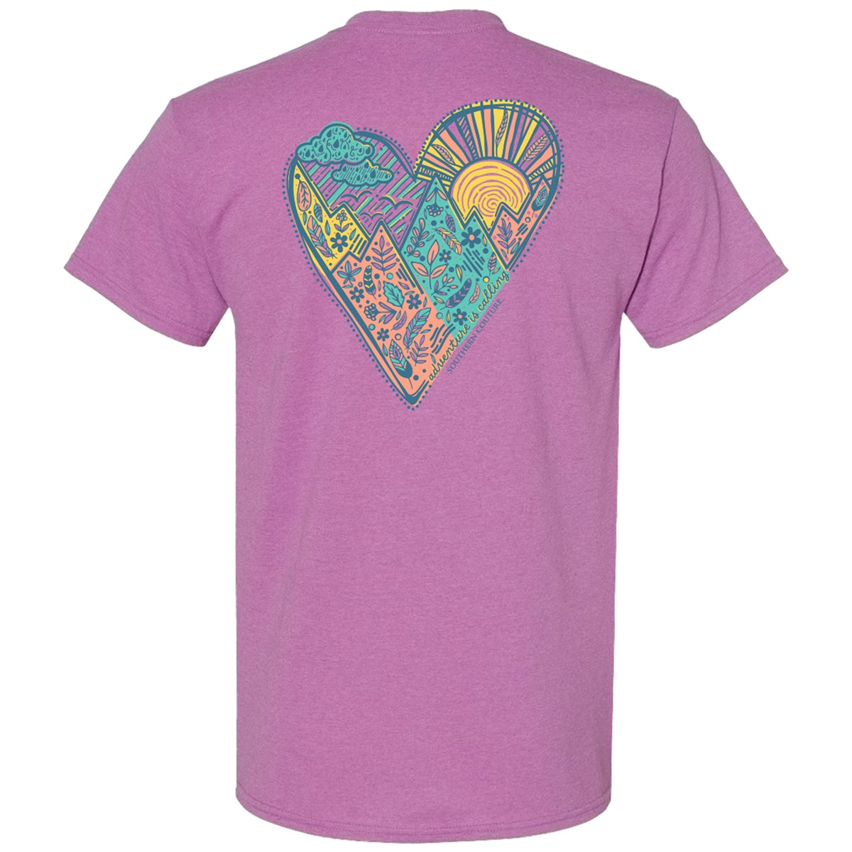 Southern Couture Classic Mountain Heart T-Shirt - SimplyCuteTees