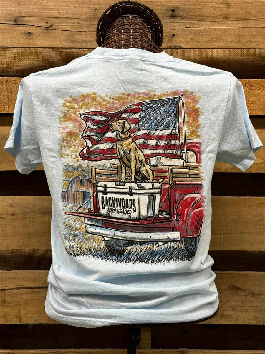 Backwoods USA American Dog Comfort Colors Unisex T-Shirt - SimplyCuteTees