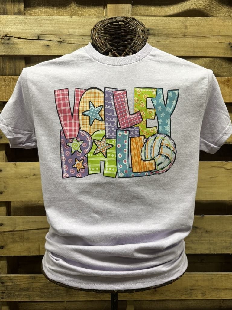 Southern Chics Groovy Volleyball Sports T-Shirt - SimplyCuteTees