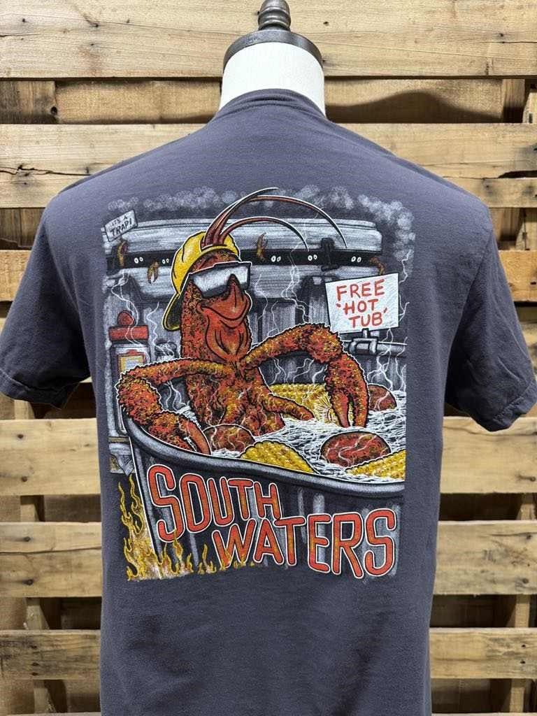 South Waters Free Hot Tub Crawfish Comfort Colors Unisex T-Shirt - SimplyCuteTees