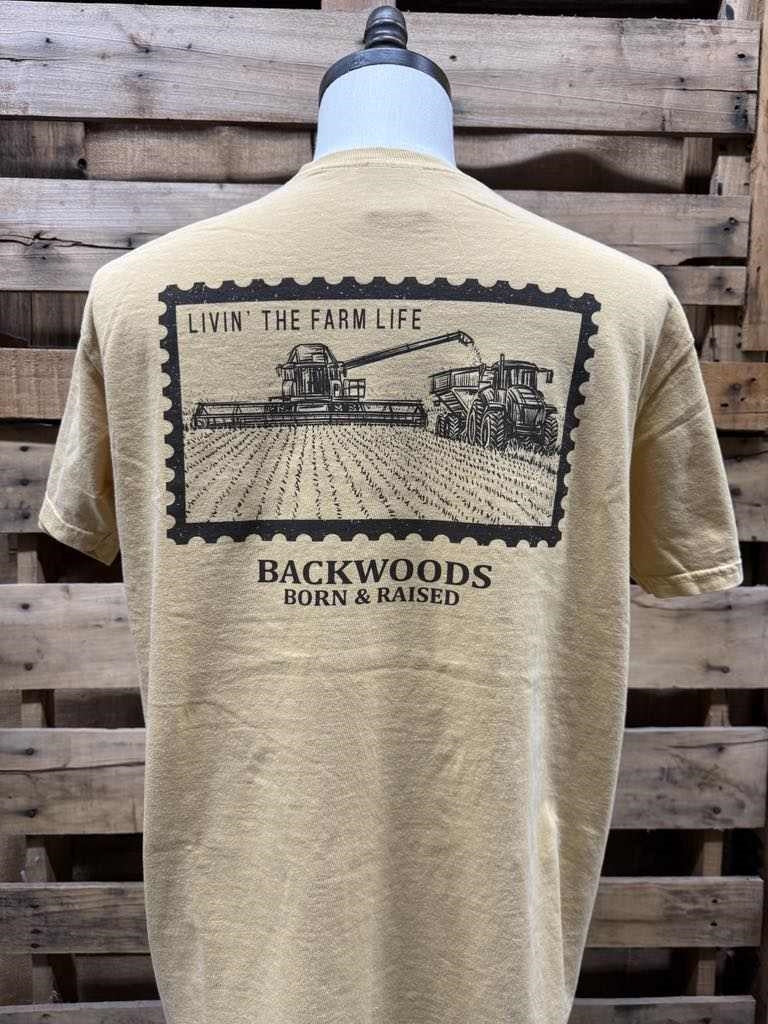 Backwoods Born &amp; Raised Farm Comfort Colors Unisex T-Shirt - SimplyCuteTees