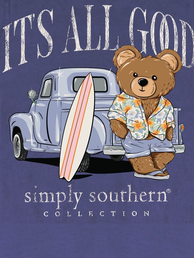 Simply Southern All Good Washed Navy T-Shirt - SimplyCuteTees