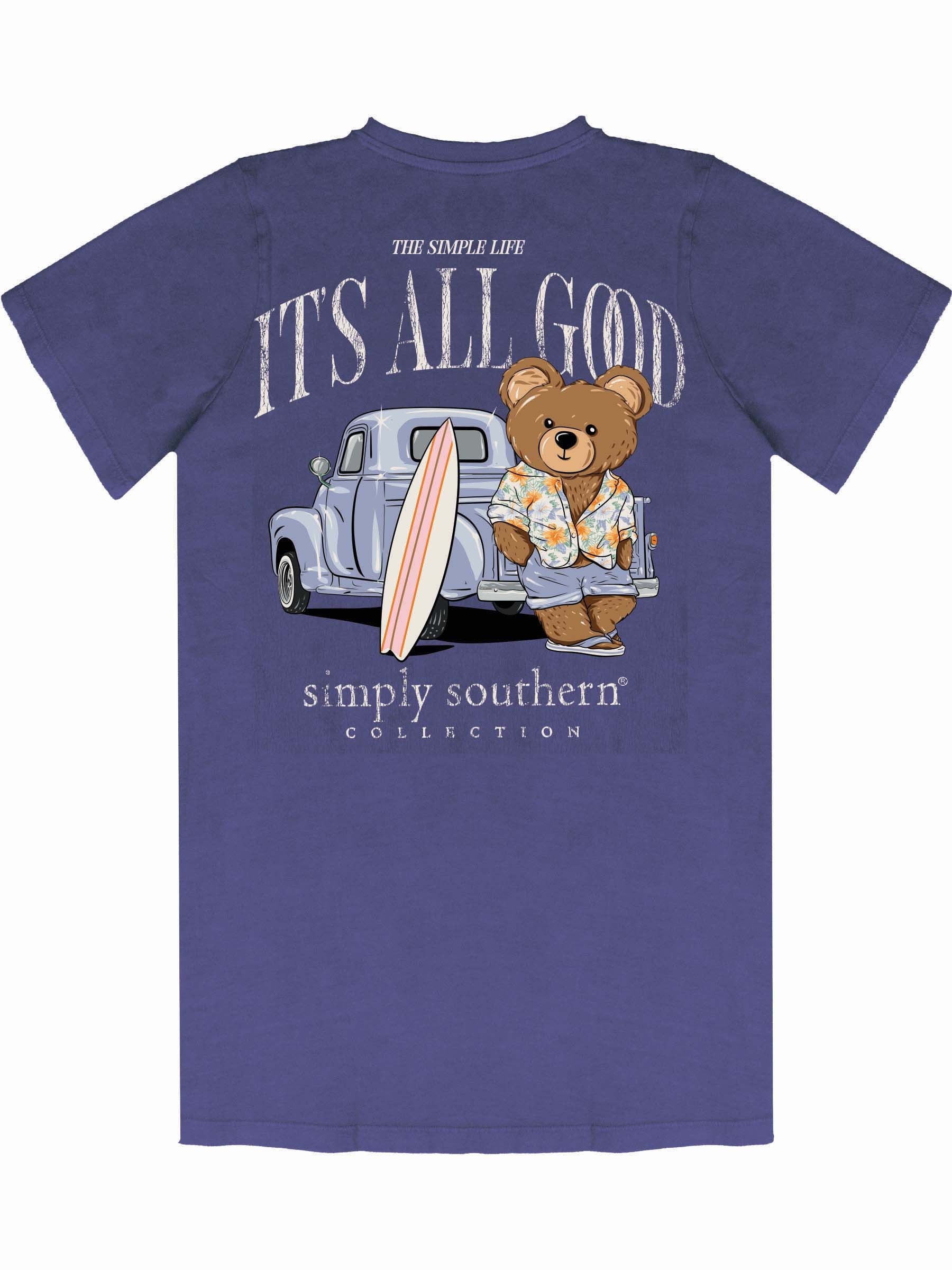 Simply Southern All Good Washed Navy T-Shirt - SimplyCuteTees