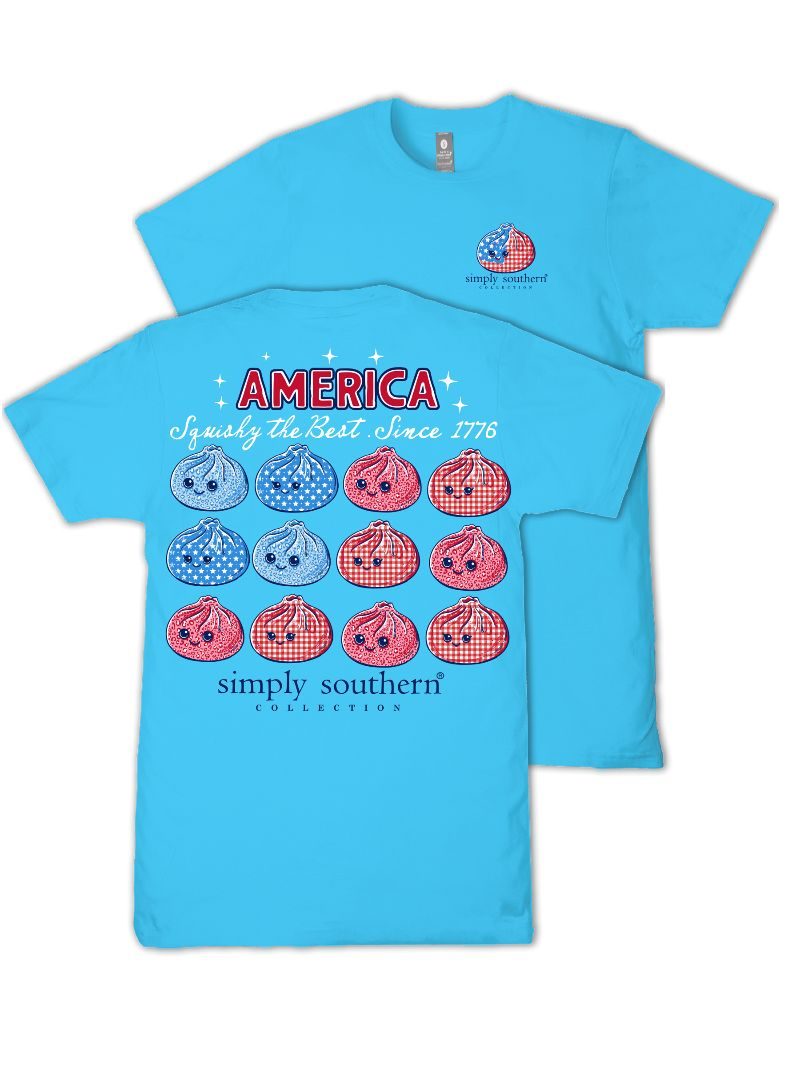 Simply Southern USA 1776 Squishy Dumpling Lagoon T-Shirt