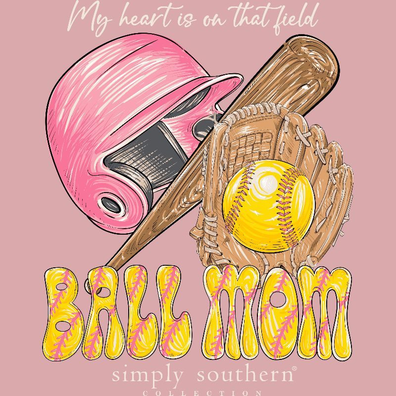 Simply Southern Heart Ball Mom T-Shirt