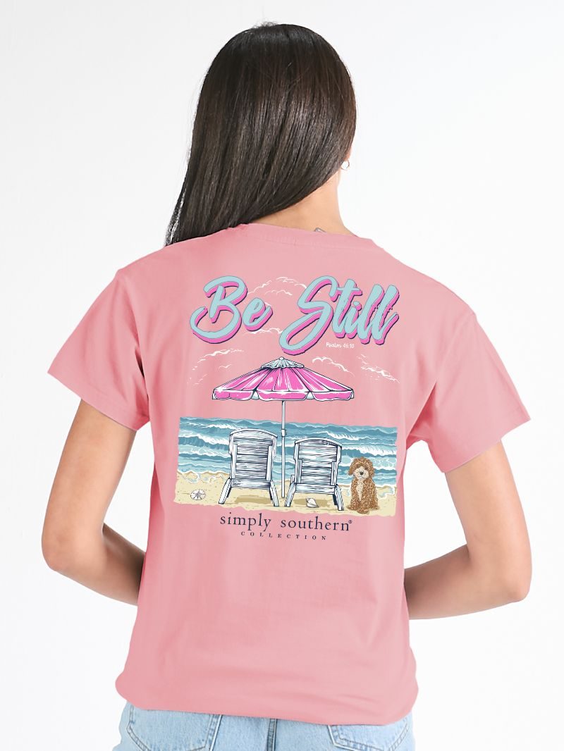 Simply Southern Be Still Beach Tearose T-Shirt - SimplyCuteTees