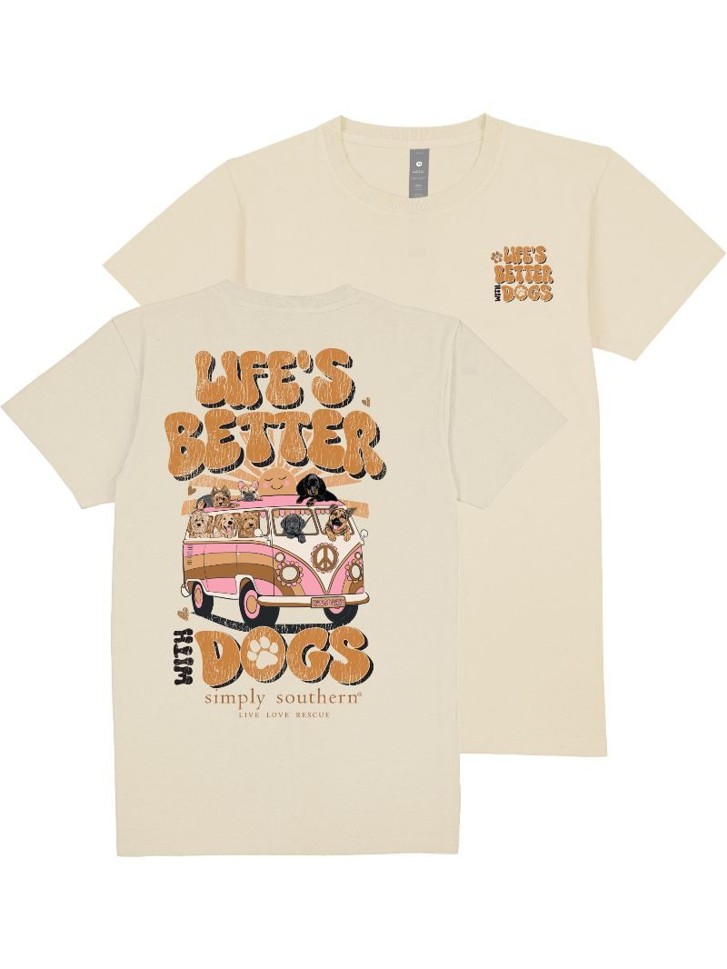 Simply Southern Life's Better With Dogs T-Shirt