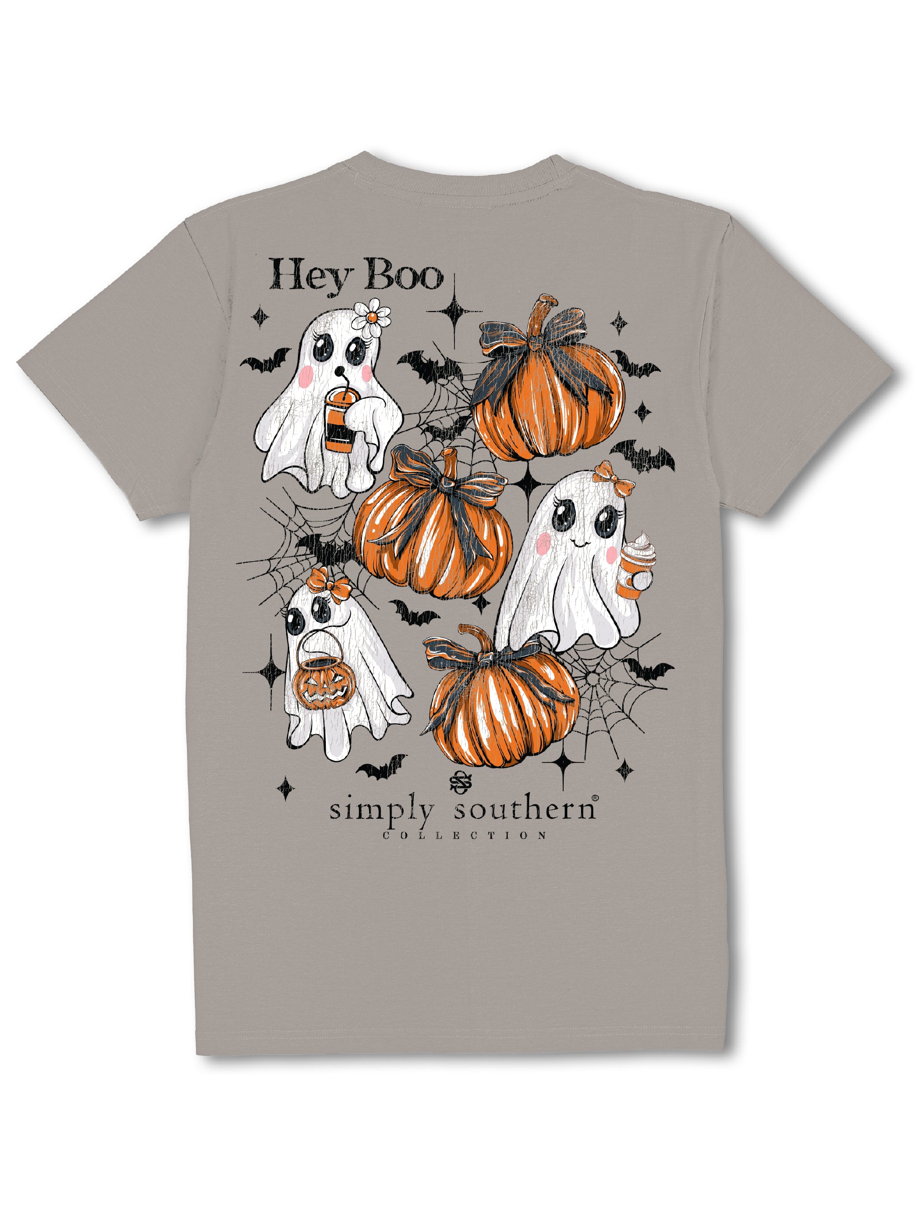 Simply Southern Hey Boo Fall Washed Shadow T-Shirt - SimplyCuteTees